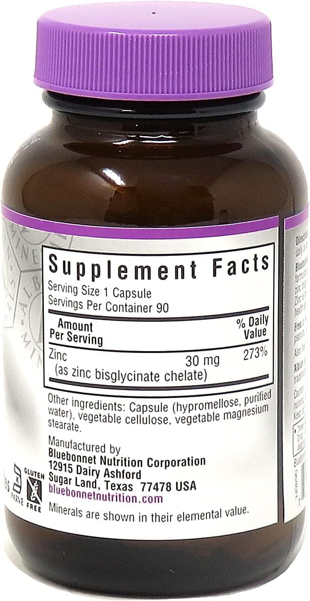Bluebonnet Chelated Zinc 30mg