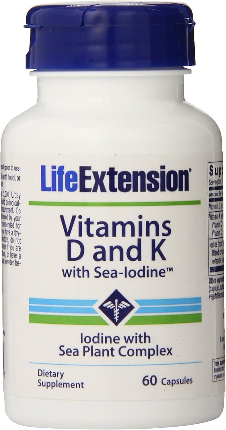 Life Extension Vitamins D and K with Sea-Iodine