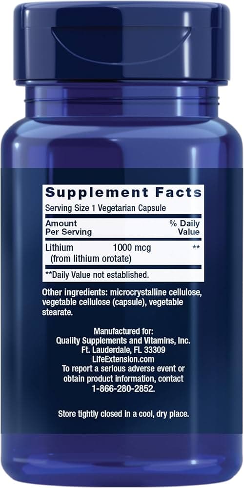 Life Extension Life Extension Lithium 1000mcg