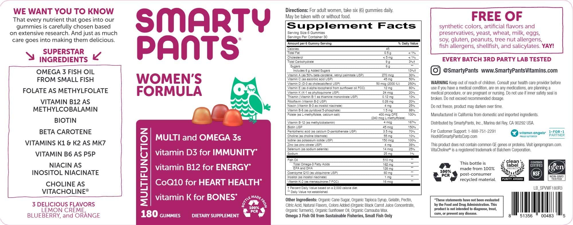 Smarty Pants Womens Formula