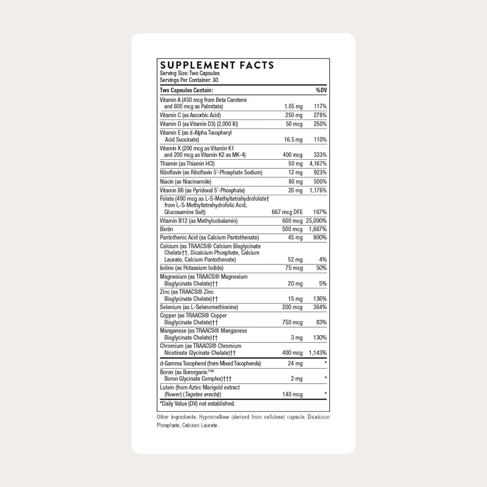 Thorne Basic Nutrients 2/Day